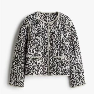 NWT Warm H&M Black and Gray Animal Print jacket